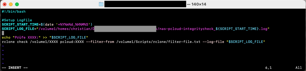 Screenshot der Integrity Check Datei